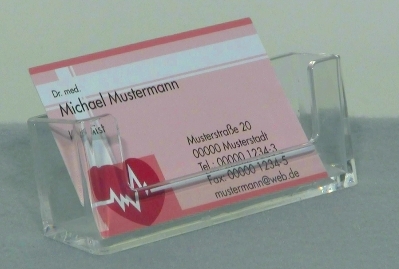 Visitenkartenspender zum Aufstellen