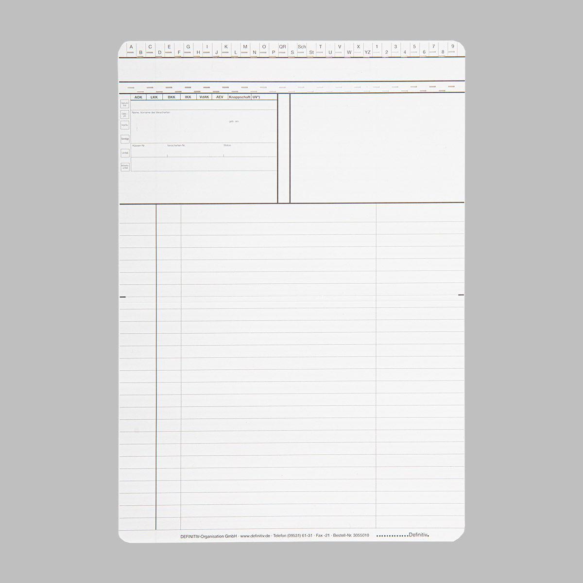 Karteikarte-Arztpraxis-DIN-A5-quer-für-alle-Fachrichtungen-3055010b