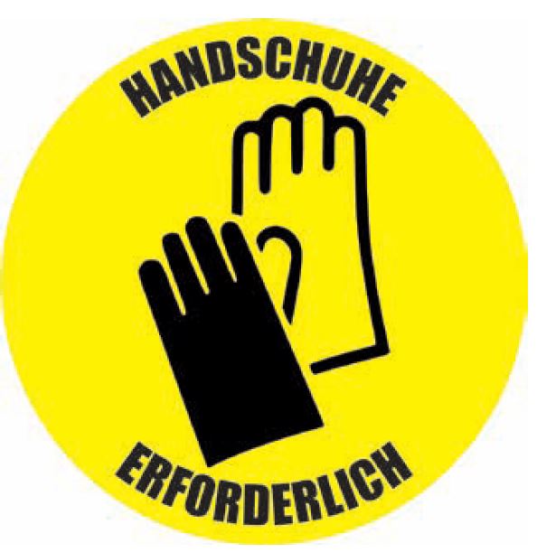 Bodenaufkleber "Handschuhe"