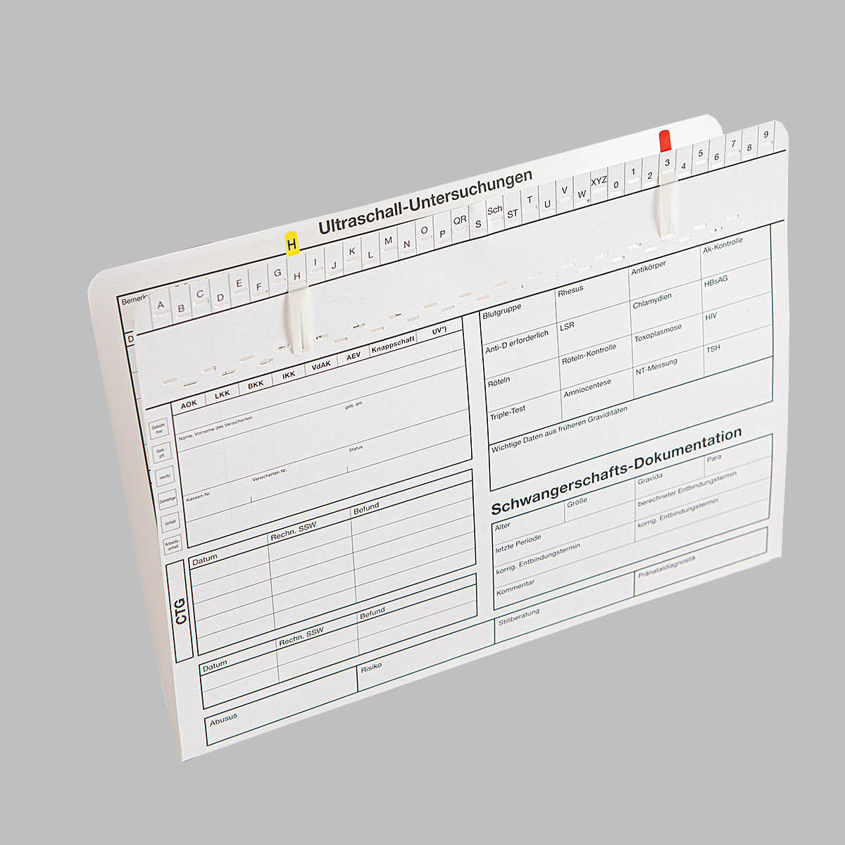 Karteikarte-Arztpraxis-DIN-A5-quer-Schwangerschaft-3055045a