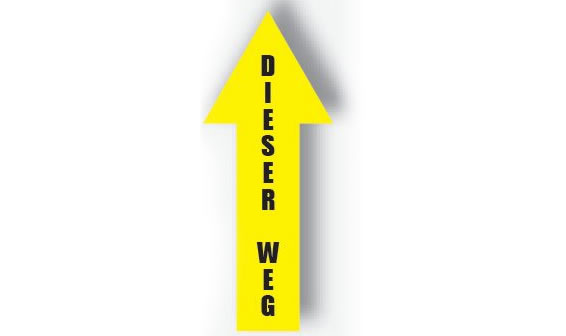 Bodenmarkierer "Einwegverkehr"