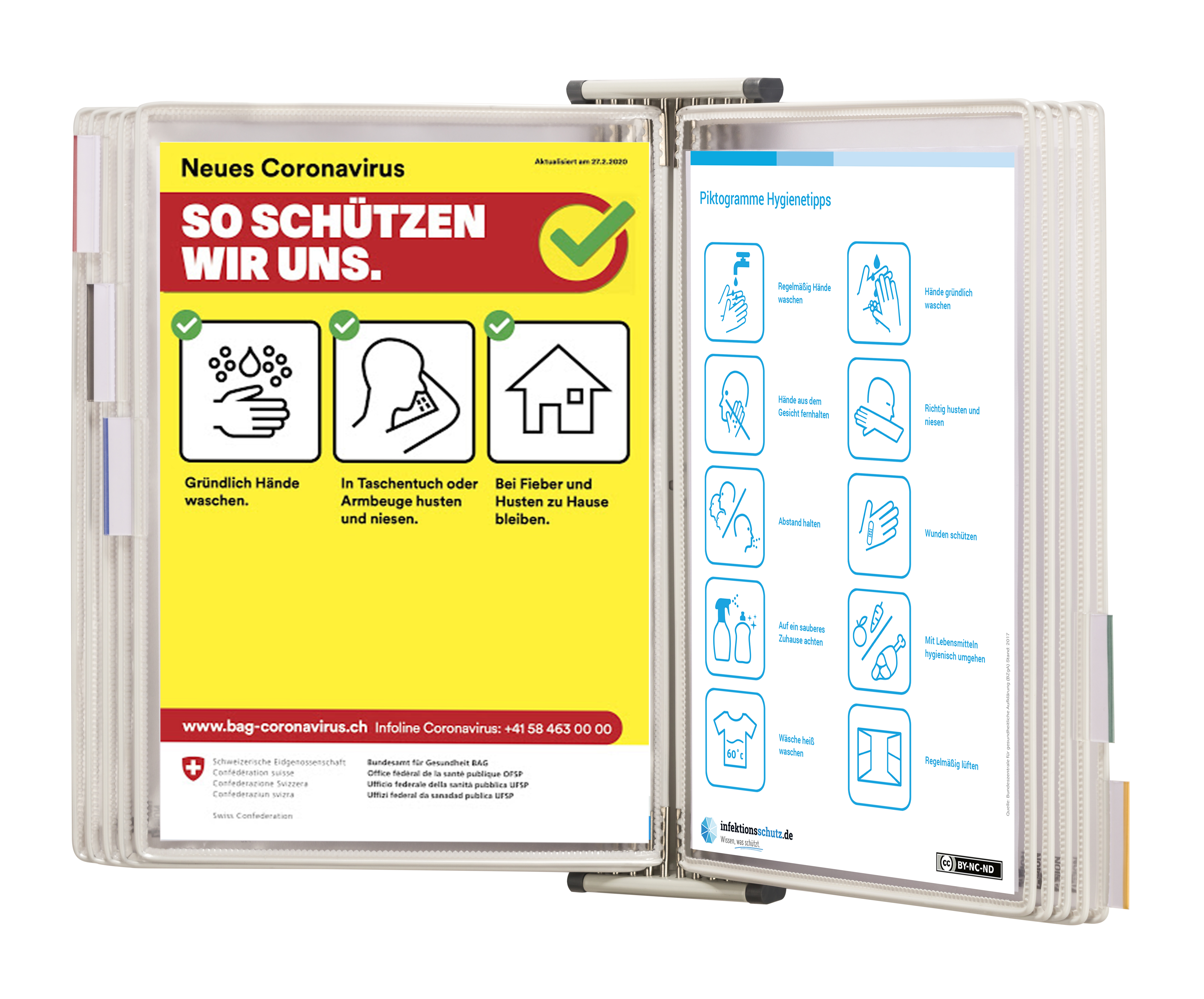Sichttafel-Set mit Wandelement (antimikrobiell)