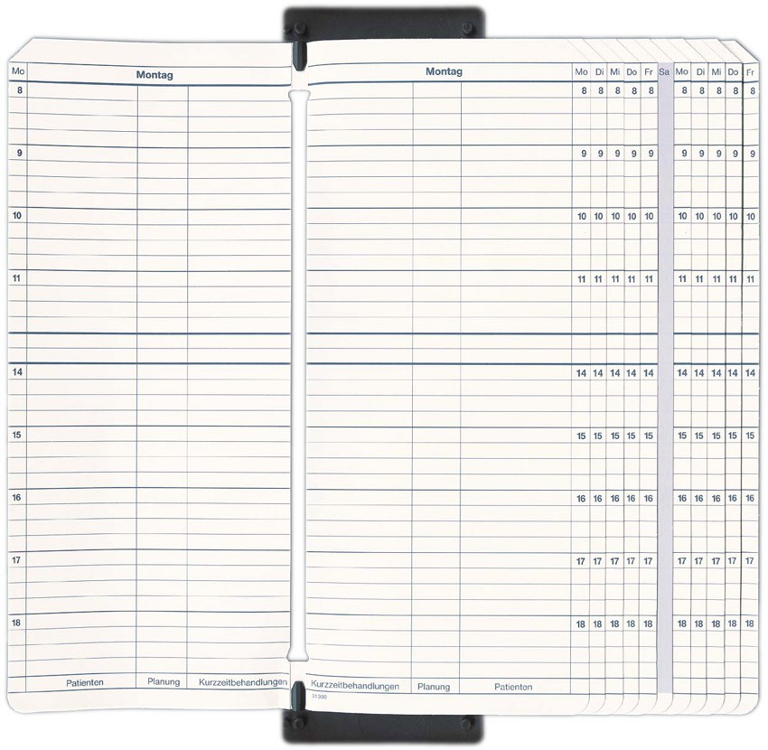 49313003EwDVdMGI0VlN2 Termineinheit, 4 Spalten, 8:00-12:00 Uhr + 14:00-19:00 Uhr