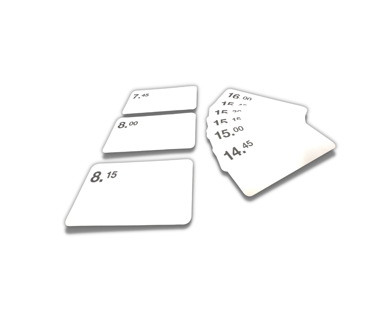 8350015-Annahme-und-Zeiteinteilung Annahme- und Zeiteinteilungskarten für Annahmetafel