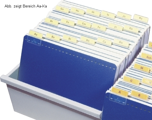 Alphabetunterteilung für DIN A4 quer 50-teilig