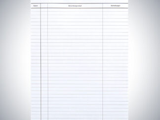 Einlegeblatt für Patientenkarteikarten liniert