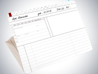 Karteikarte Arztpraxis DIN A5 quer für alle Fachrichtungen - Dreifachkarte neutral (2)