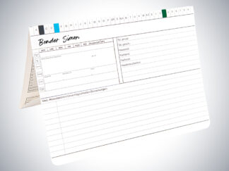 Karteikarte Physiotherapie DIN A5 quer - Dreifachkarte