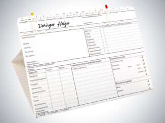 Karteikarte Kosmetik DIN A5 quer - Dreifachkarte