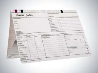 Karteikarte Kosmetik DIN A5 quer - Dreifachkarte