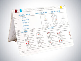 Karteikarte Orthopädie-Schuhtechnik DIN A5 quer - Dreifachkarte