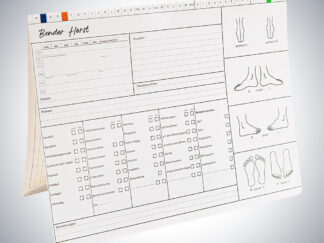 Karteikarte Orthopädie-Schuhtechnik DIN A4 quer - Dreifachkarte