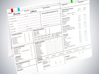 Karteikarte Podologie DIN A4 quer - Dreifachkarte