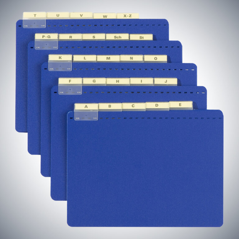 Alphabetunterteilung für DIN A4 quer