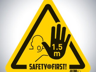 Warnaufkleber "Abstand halten" 2