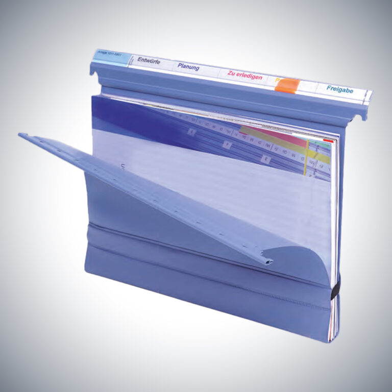 DatoClip+ Orgmappe taubenblau mit begrenzung