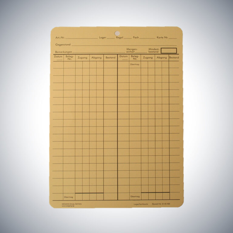 Lagerfachkarte - 1