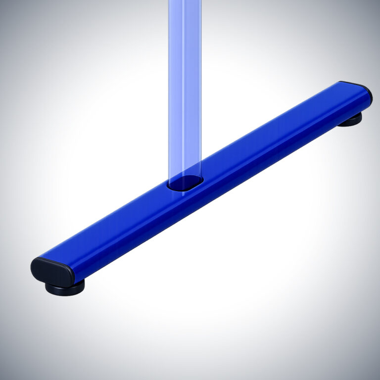 Ovalstandrohr - blau